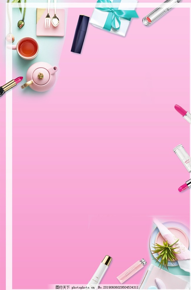 化妆品背景图片 视觉艺术与品牌魅力的交融